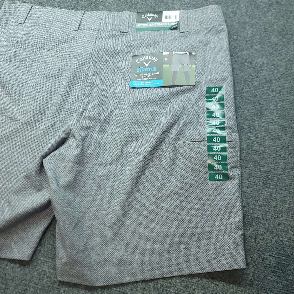 Callaway Mens 40 Quiet Shade Grey Performance Golf Shorts Active Waistband NEW